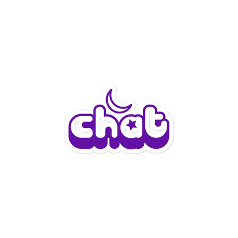 Bubble-free stickers - Purple Chat