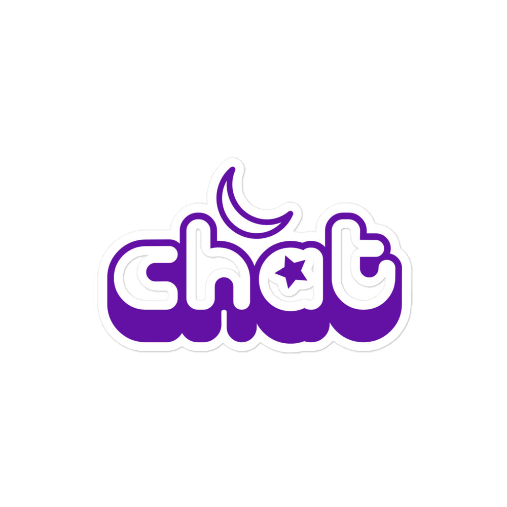 Bubble-free stickers - Purple Chat