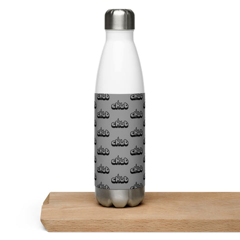Stainless Steel Water Bottle - Grey Chat