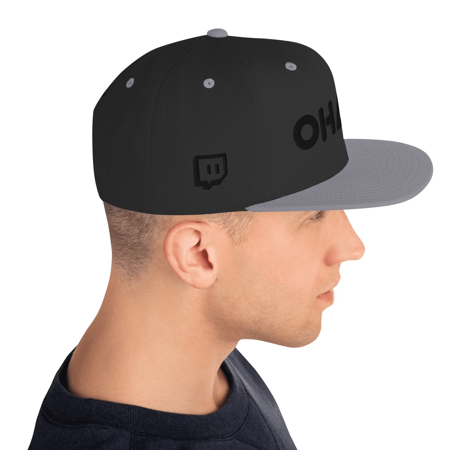 OHANA - BLK Font Snapback Hat