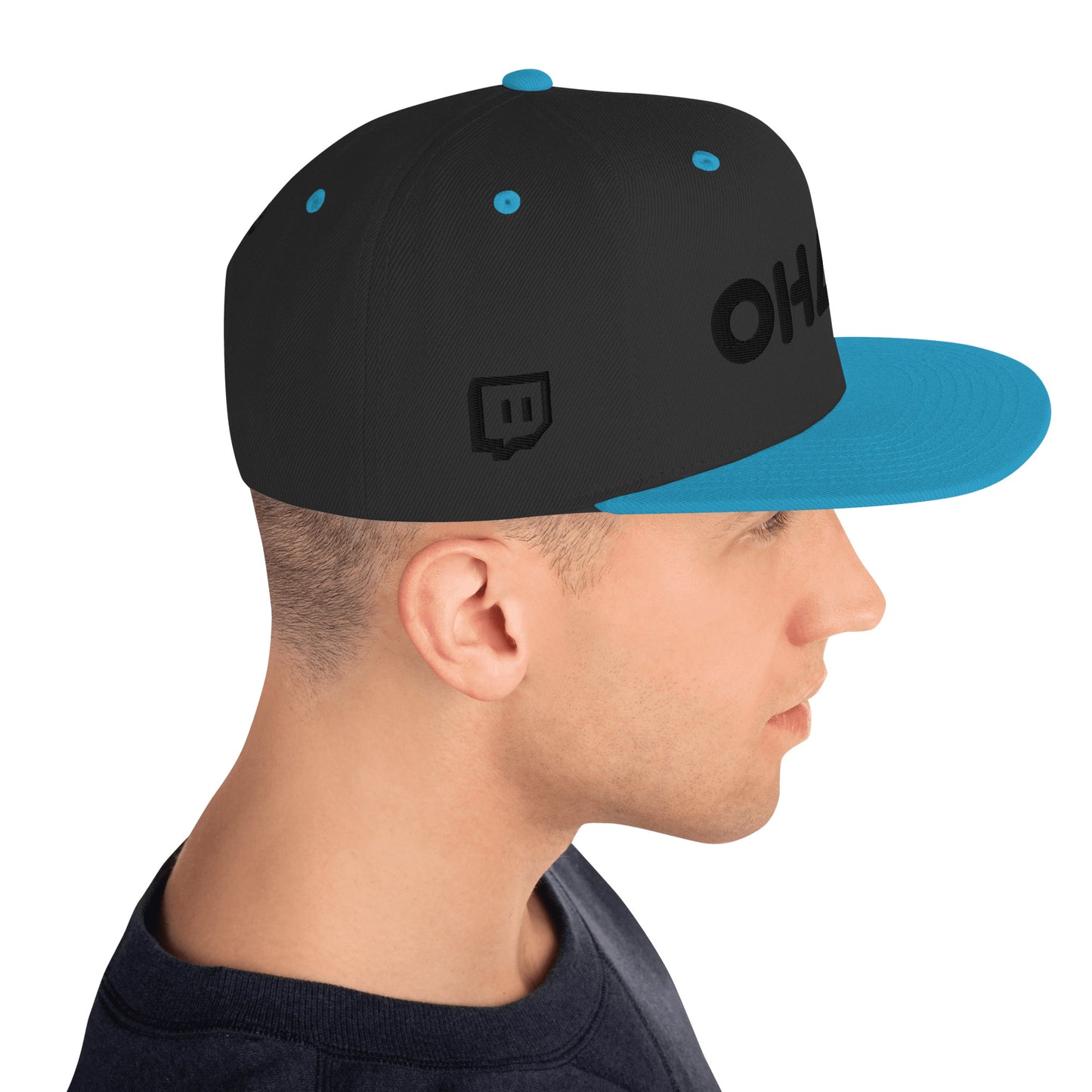 OHANA - BLK Font Snapback Hat