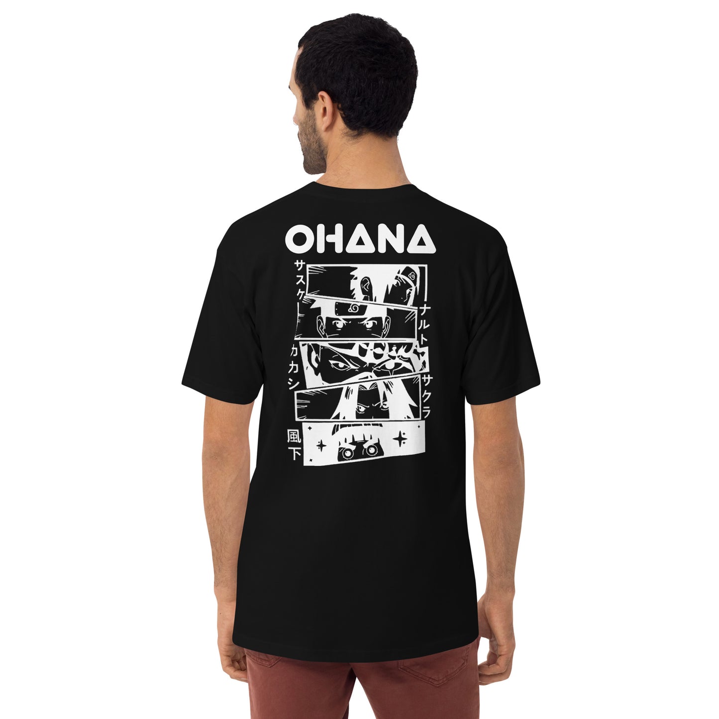Itachi Check Mark - OHANA Naruto Family - Men’s premium heavyweight tee
