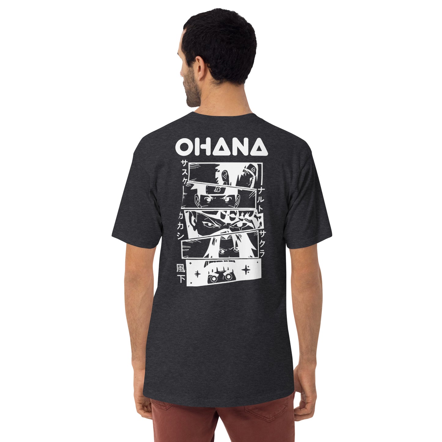 Itachi Check Mark - OHANA Naruto Family - Men’s premium heavyweight tee